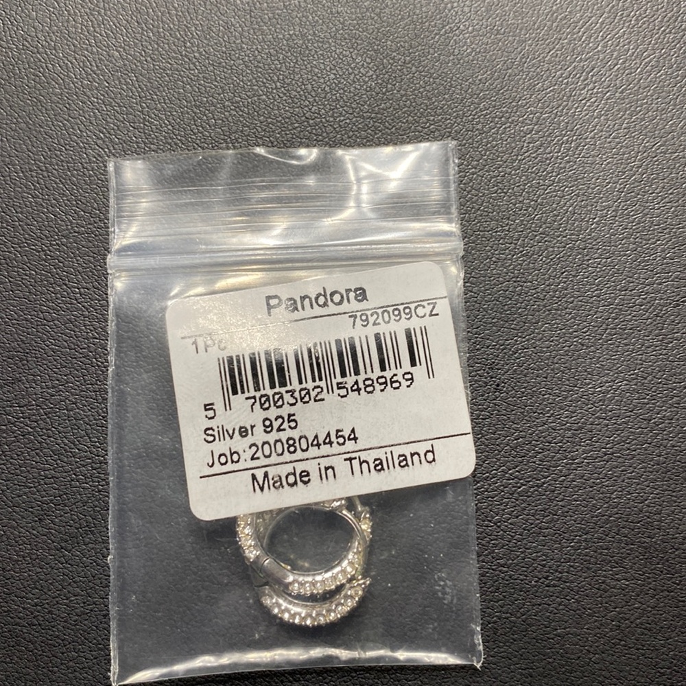 Pandora sparkling hoop earrings